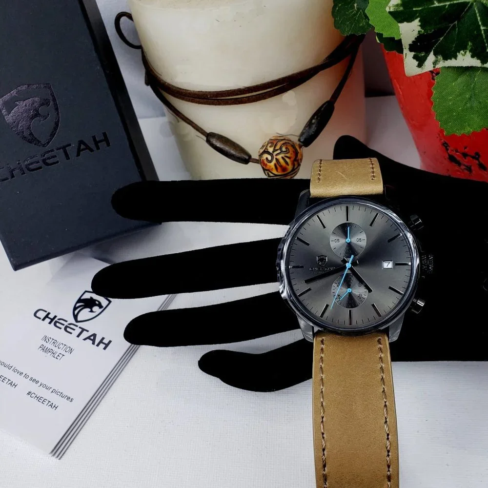 NEW Men's Watch CHEETAH Brand Fashion Sports Quartz Watch Waterproof Chronograph - Picture 1 of 6